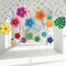 30 Pcs Hawaiian Tropical Luau Birthday Party Hanging Swirls Hibiscus Flower Foil Ceiling Decorations for Summer Tiki Cocktail Beach Decoration Supplies